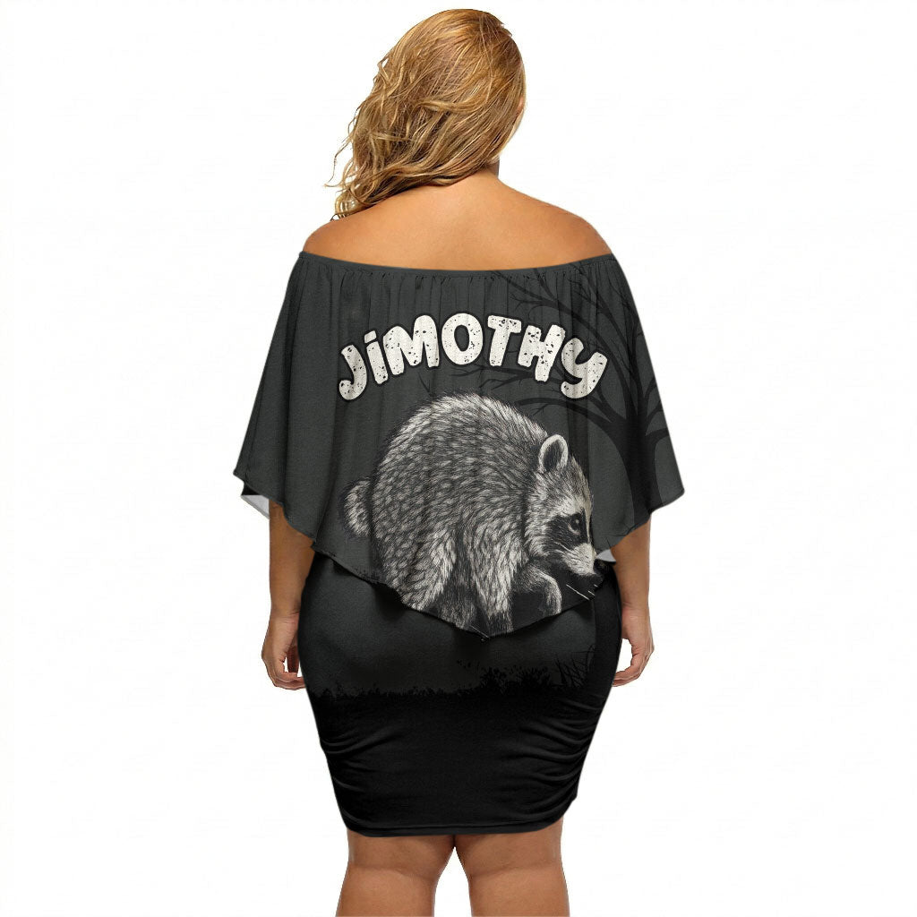 Personalized Jimothy Raccoon Seattle 2026 Off Shoulder Short Dress Lord Of The Alley Master Of The Night