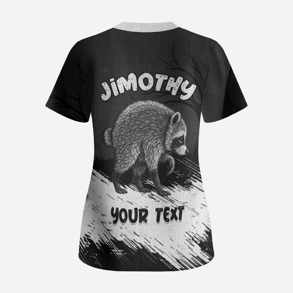 Personalized Jimothy Raccoon Seattle 2026 Scrub Top Lord Of The Alley Master Of The Night
