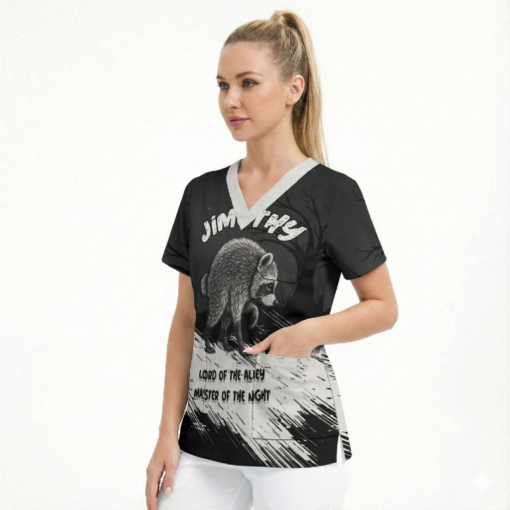 Personalized Jimothy Raccoon Seattle 2026 Scrub Top Lord Of The Alley Master Of The Night
