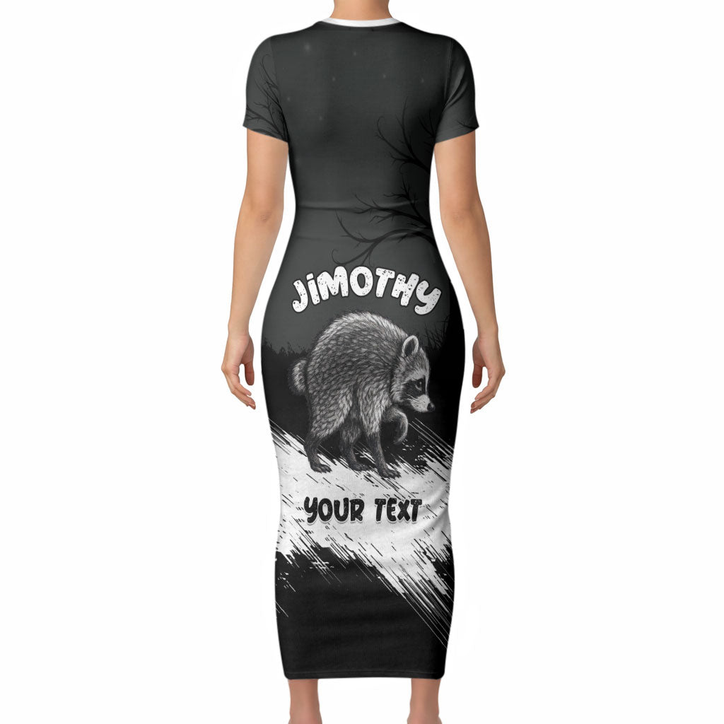 Personalized Jimothy Raccoon Seattle 2026 Short Sleeve Bodycon Dress Lord Of The Alley Master Of The Night