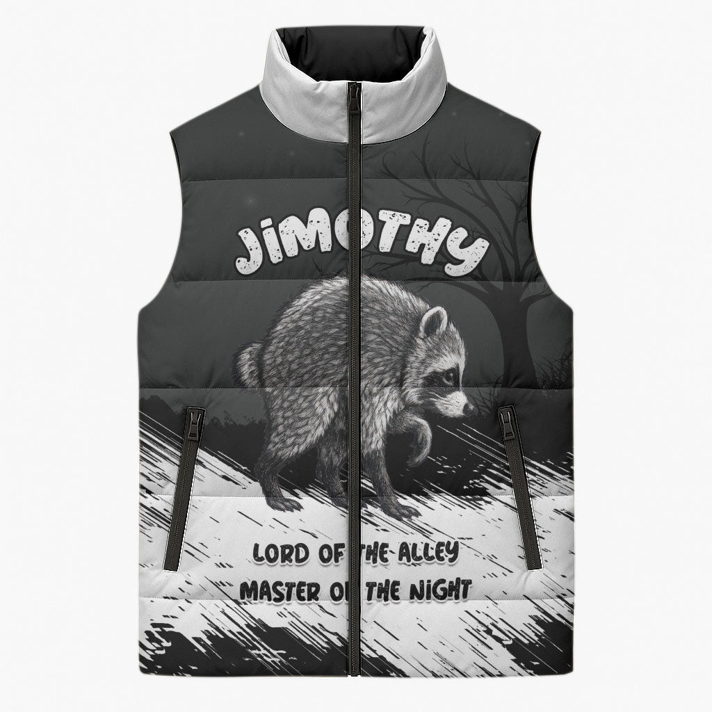 Personalized Jimothy Raccoon Seattle 2026 Sleeveless Puffer Jacket Lord Of The Alley Master Of The Night