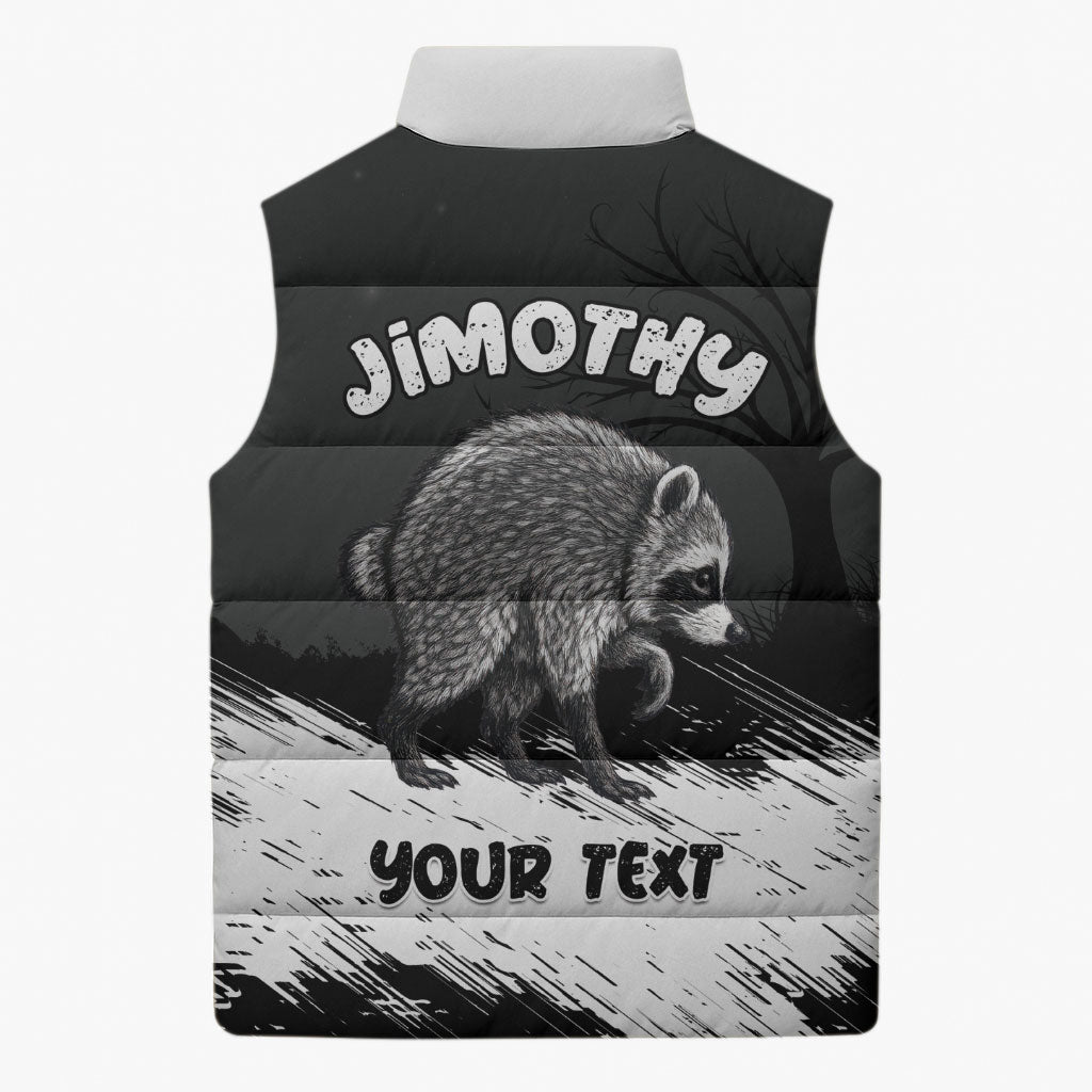 Personalized Jimothy Raccoon Seattle 2026 Sleeveless Puffer Jacket Lord Of The Alley Master Of The Night