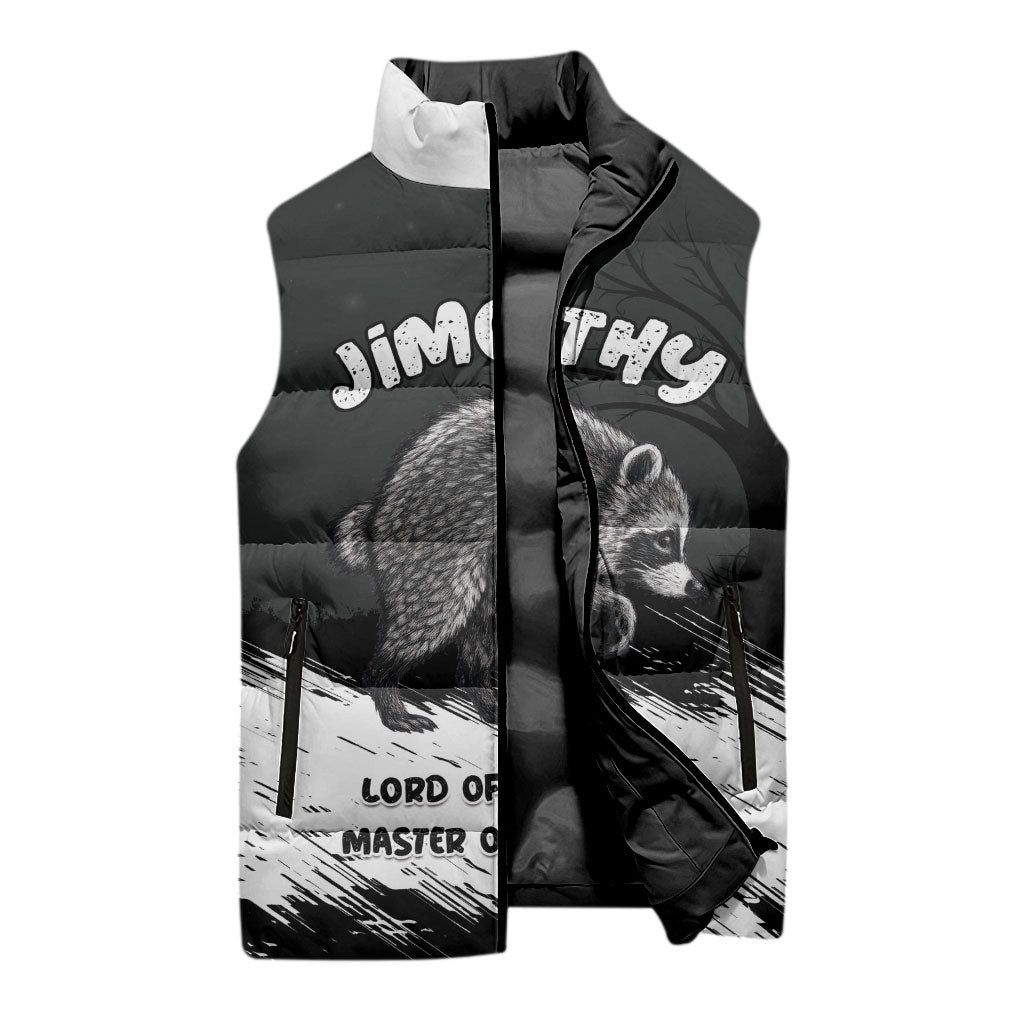 Personalized Jimothy Raccoon Seattle 2026 Sleeveless Puffer Jacket Lord Of The Alley Master Of The Night
