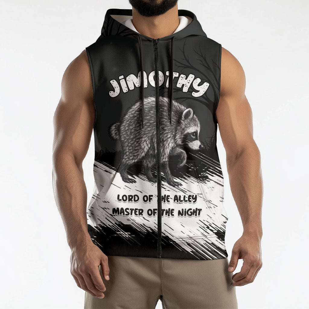 Personalized Jimothy Raccoon Seattle 2026 Sleeveless Zip Hoodie Lord Of The Alley Master Of The Night