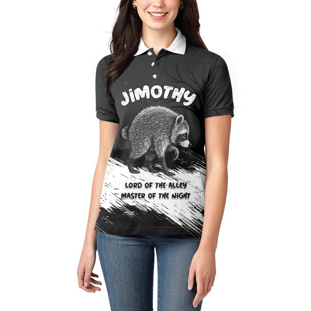 Personalized Jimothy Raccoon Seattle 2026 Women Polo Shirt Lord Of The Alley Master Of The Night