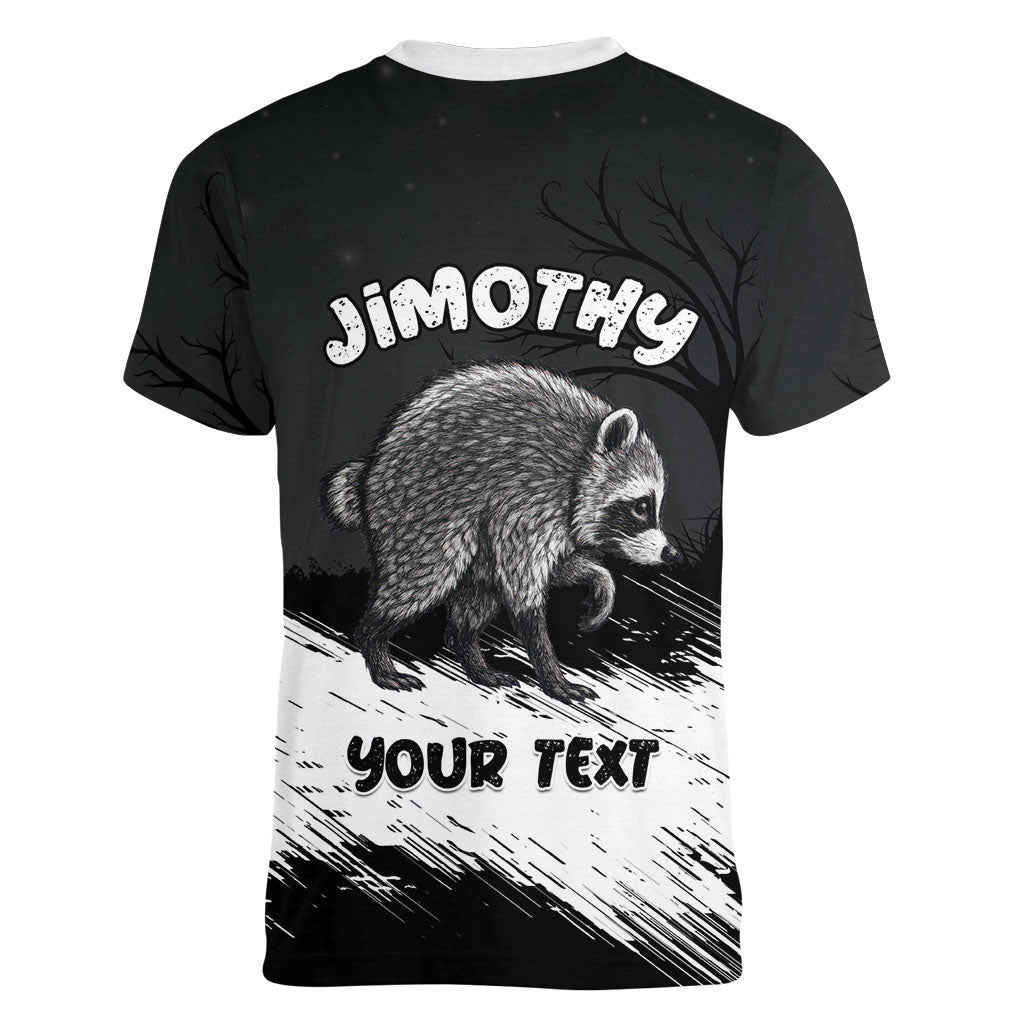 Personalized Jimothy Raccoon Seattle 2026 Women V-Neck T-Shirt Lord Of The Alley Master Of The Night