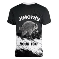 Personalized Jimothy Raccoon Seattle 2026 Women V-Neck T-Shirt Lord Of The Alley Master Of The Night