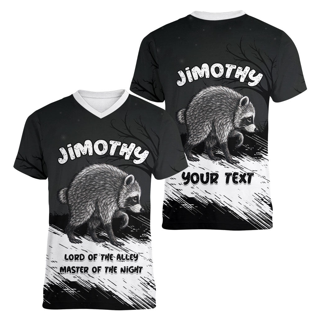 Personalized Jimothy Raccoon Seattle 2026 Women V-Neck T-Shirt Lord Of The Alley Master Of The Night