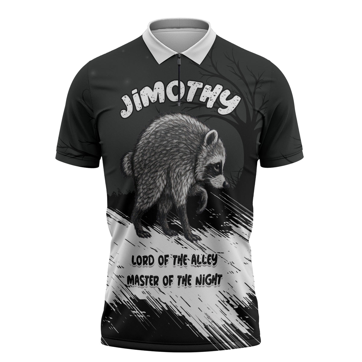 Personalized Jimothy Raccoon Seattle 2026 Zipper Polo Shirt Lord Of The Alley Master Of The Night
