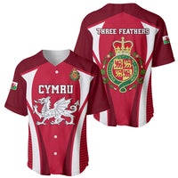 Wales Rugby Baseball Jersey Three Feathers Dragon 2023 World Cup - Wonder Print Shop