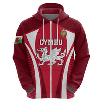 Wales Rugby Hoodie Three Feathers Dragon 2023 World Cup - Wonder Print Shop
