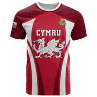 Wales Rugby T Shirt Three Feathers Dragon 2023 World Cup - Wonder Print Shop