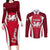 Custom Wales Rugby Couples Matching Long Sleeve Bodycon Dress and Long Sleeve Button Shirts Three Feathers Dragon 2023 World Cup - Wonder Print Shop