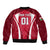 Custom Wales Rugby Sleeve Zip Bomber Jacket Three Feathers Dragon 2023 World Cup - Wonder Print Shop