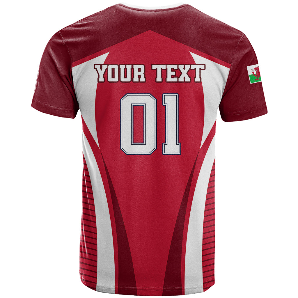 Custom Wales Rugby T Shirt Three Feathers Dragon 2023 World Cup - Wonder Print Shop