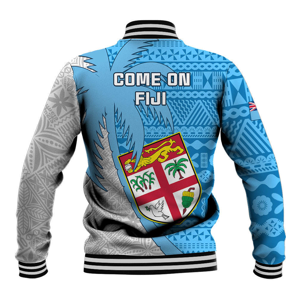 Fiji Rugby Baseball Jacket Come On Fijian Tapa Pattern - Wonder Print Shop