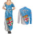 Fiji Rugby Couples Matching Summer Maxi Dress and Long Sleeve Button Shirts Come On Fijian Tapa Pattern - Wonder Print Shop