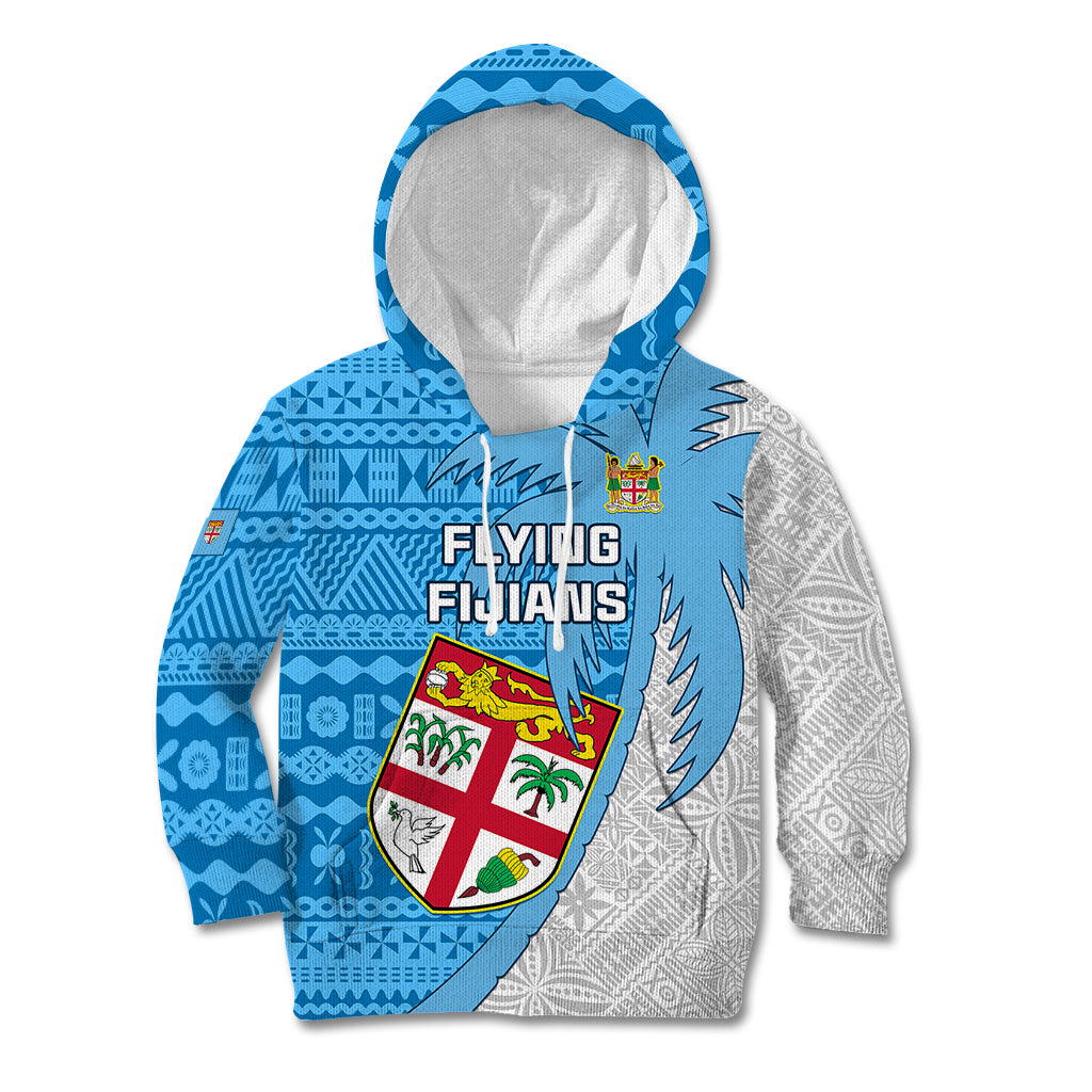 Fiji Rugby Kid Hoodie Come On Fijian Tapa Pattern - Wonder Print Shop