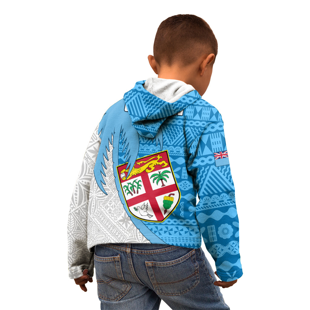 Fiji Rugby Kid Hoodie Come On Fijian Tapa Pattern - Wonder Print Shop