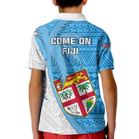 Fiji Rugby Kid Polo Shirt Come On Fijian Tapa Pattern - Wonder Print Shop