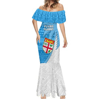Fiji Rugby Mermaid Dress Come On Fijian Tapa Pattern - Wonder Print Shop