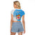 Fiji Rugby Raglan Cropped T Shirt Come On Fijian Tapa Pattern - Wonder Print Shop