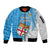 Fiji Rugby Sleeve Zip Bomber Jacket Come On Fijian Tapa Pattern - Wonder Print Shop