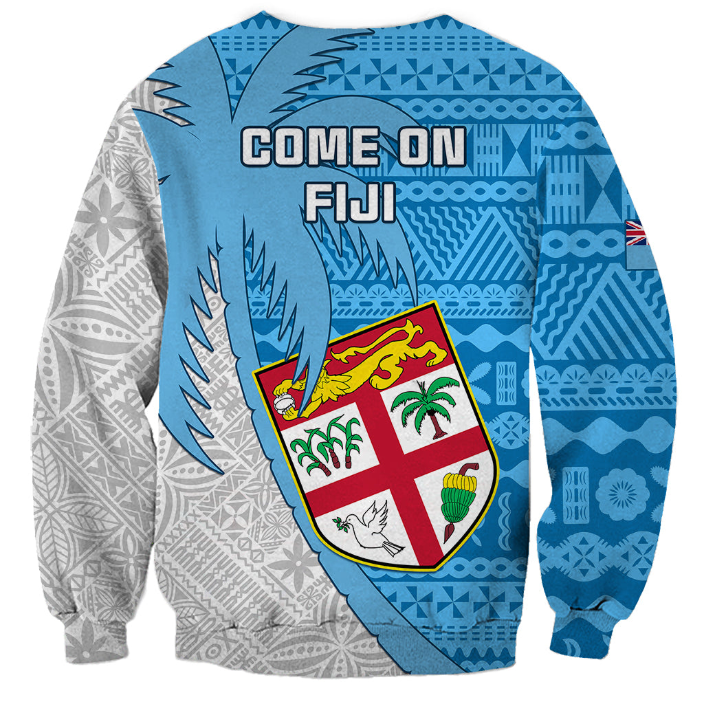 Fiji Rugby Sweatshirt Come On Fijian Tapa Pattern - Wonder Print Shop