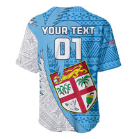 Custom Fiji Rugby Baseball Jersey Come On Fijian Tapa Pattern - Wonder Print Shop