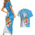 Custom Fiji Rugby Couples Matching Short Sleeve Bodycon Dress and Hawaiian Shirt Come On Fijian Tapa Pattern - Wonder Print Shop