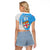 Custom Fiji Rugby Raglan Cropped T Shirt Come On Fijian Tapa Pattern - Wonder Print Shop