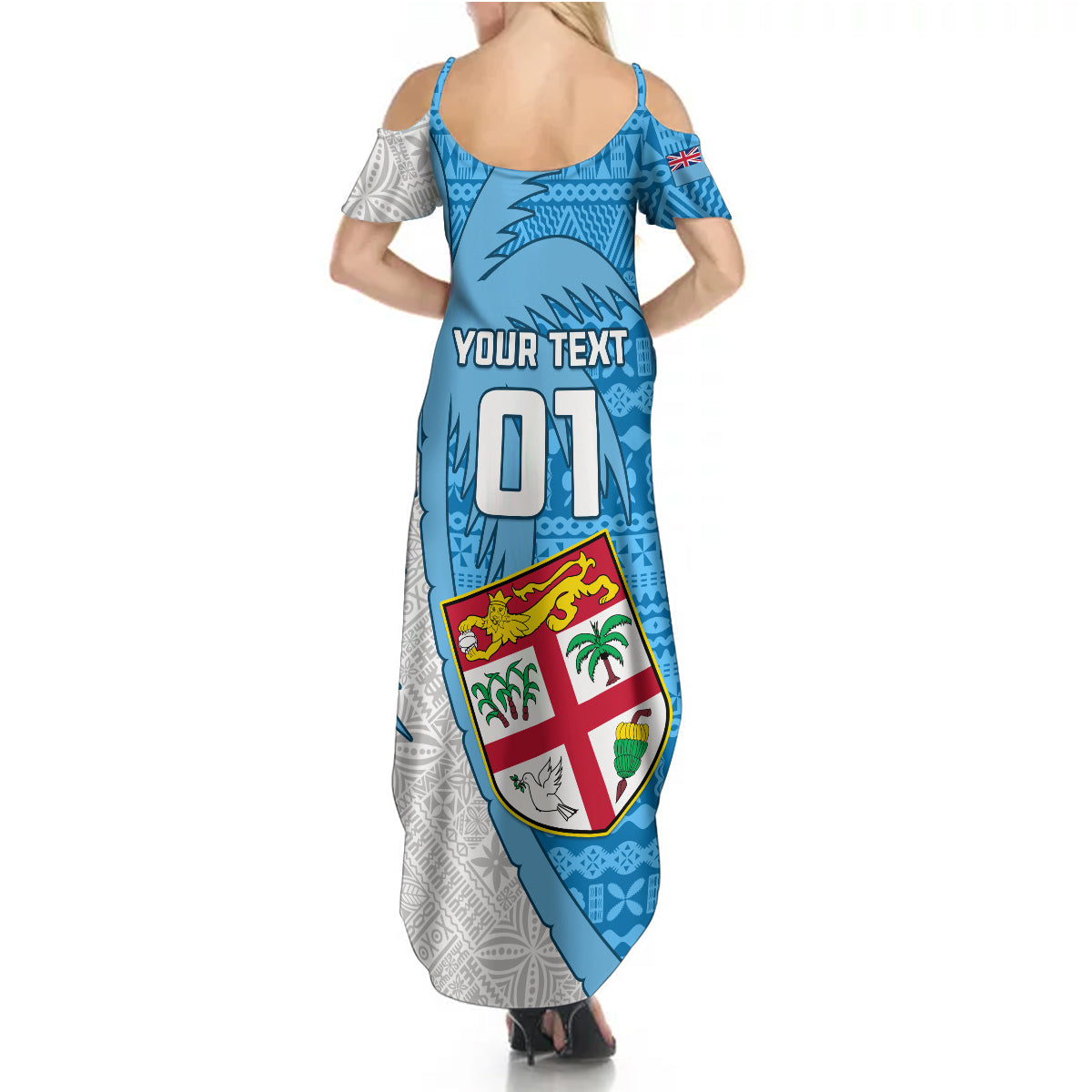 Custom Fiji Rugby Summer Maxi Dress Come On Fijian Tapa Pattern - Wonder Print Shop