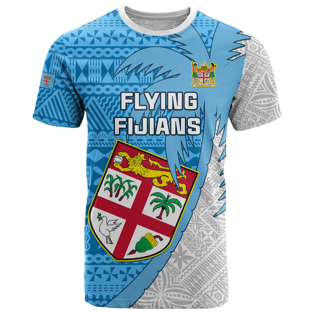 Custom Fiji Rugby T Shirt Come On Fijian Tapa Pattern - Wonder Print Shop
