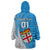 Custom Fiji Rugby Wearable Blanket Hoodie Come On Fijian Tapa Pattern - Wonder Print Shop