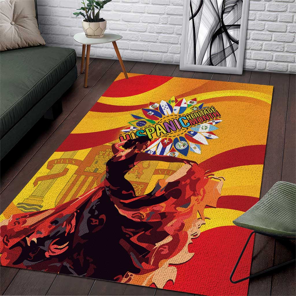 Hispanic Heritage Month Area Rug Espana Flamenco - Wonder Print Shop
