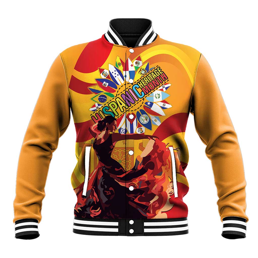 Hispanic Heritage Month Baseball Jacket Espana Flamenco - Wonder Print Shop