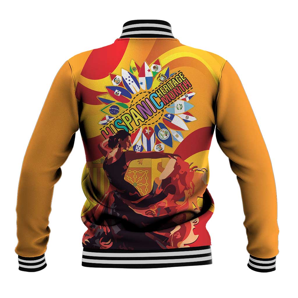 Hispanic Heritage Month Baseball Jacket Espana Flamenco - Wonder Print Shop