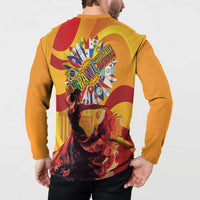 Hispanic Heritage Month Button Sweatshirt Espana Flamenco - Wonder Print Shop