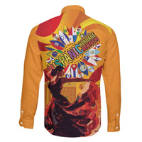 Hispanic Heritage Month Family Matching Off The Shoulder Long Sleeve Dress and Hawaiian Shirt Espana Flamenco - Wonder Print Shop