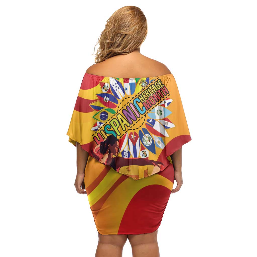 Hispanic Heritage Month Family Matching Off Shoulder Short Dress and Hawaiian Shirt Espana Flamenco - Wonder Print Shop