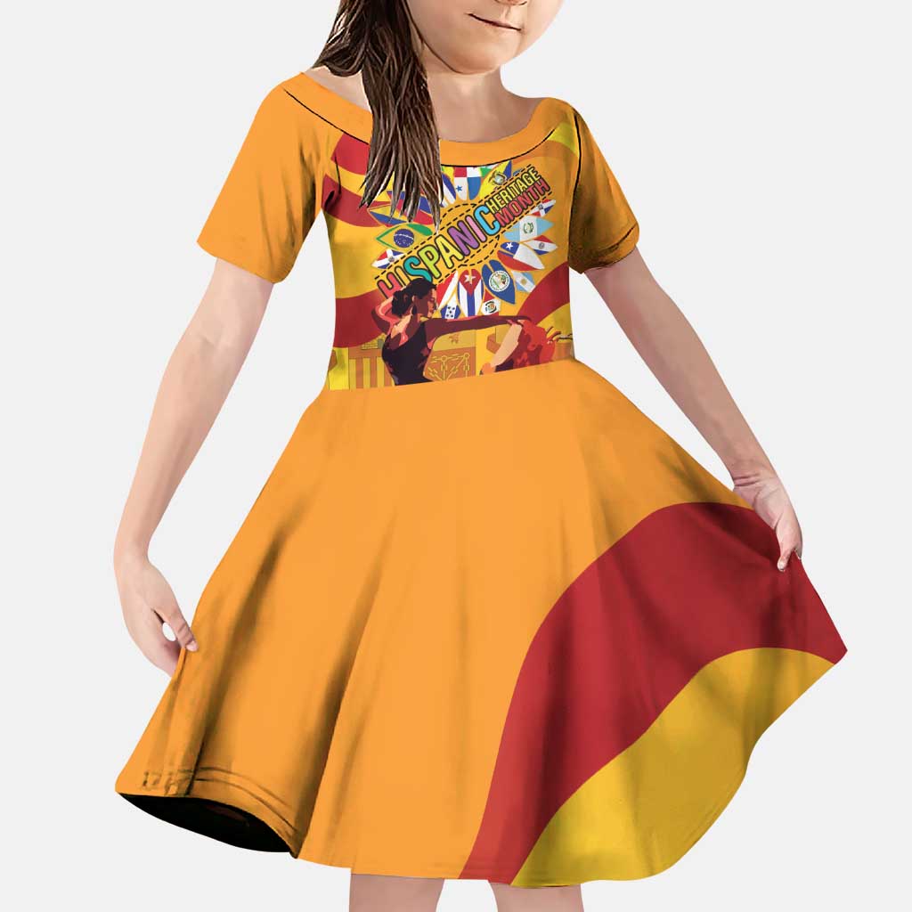 Hispanic Heritage Month Family Matching Puletasi and Hawaiian Shirt Espana Flamenco - Wonder Print Shop