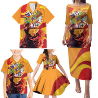 Hispanic Heritage Month Family Matching Puletasi and Hawaiian Shirt Espana Flamenco - Wonder Print Shop