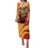 Hispanic Heritage Month Family Matching Puletasi and Hawaiian Shirt Espana Flamenco - Wonder Print Shop