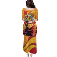 Hispanic Heritage Month Family Matching Puletasi and Hawaiian Shirt Espana Flamenco - Wonder Print Shop