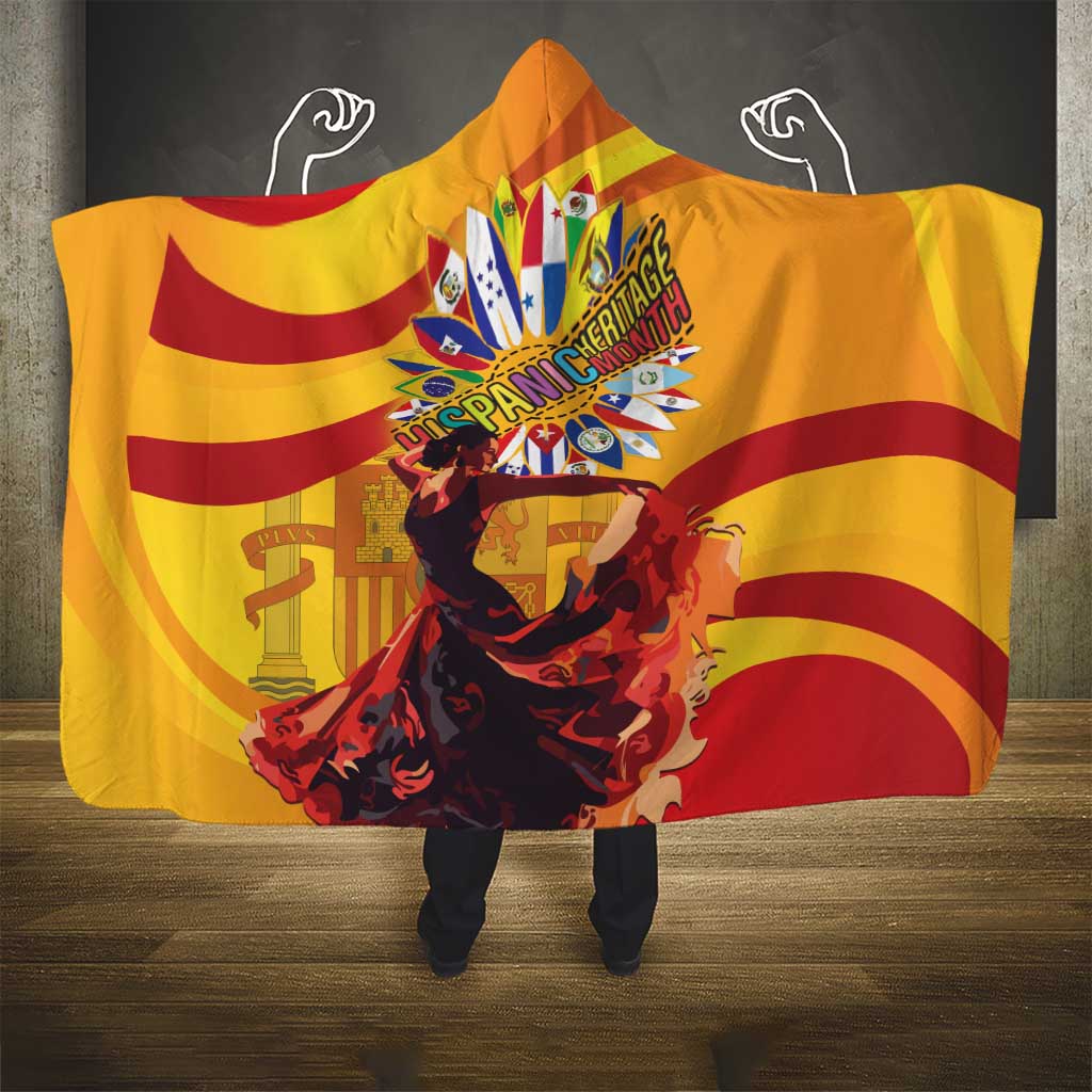 Hispanic Heritage Month Hooded Blanket Espana Flamenco