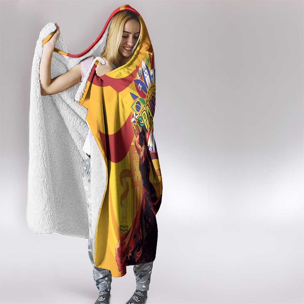 Hispanic Heritage Month Hooded Blanket Espana Flamenco