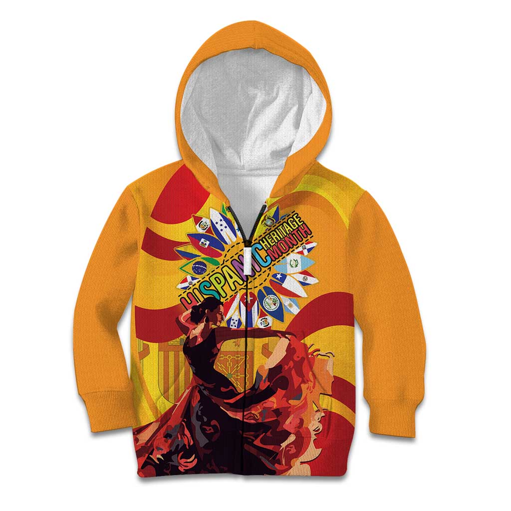 Hispanic Heritage Month Kid Hoodie Espana Flamenco - Wonder Print Shop