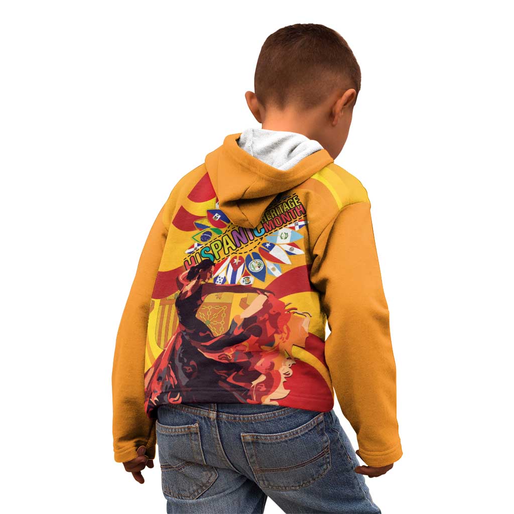 Hispanic Heritage Month Kid Hoodie Espana Flamenco - Wonder Print Shop