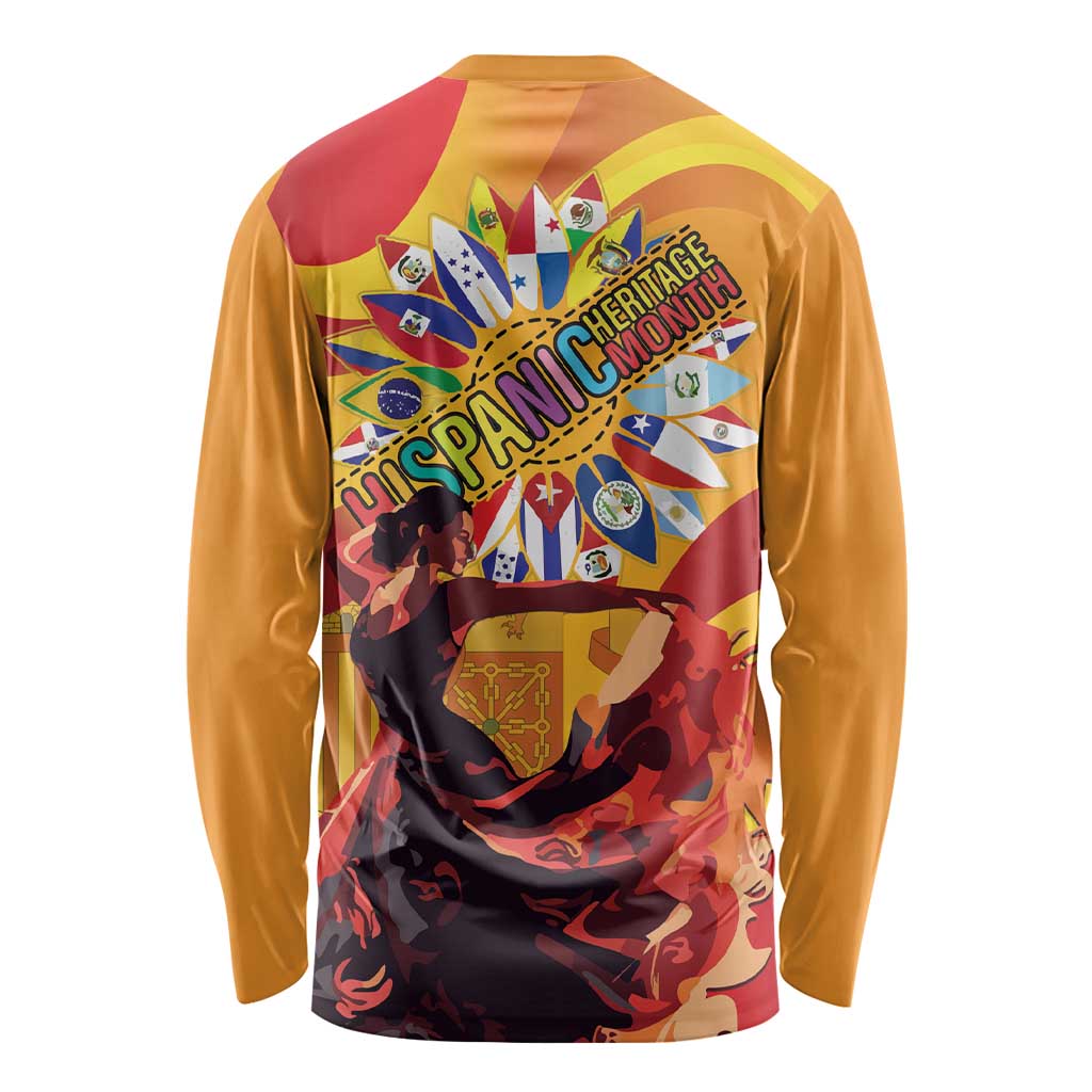 Hispanic Heritage Month Long Sleeve Shirt Espana Flamenco - Wonder Print Shop