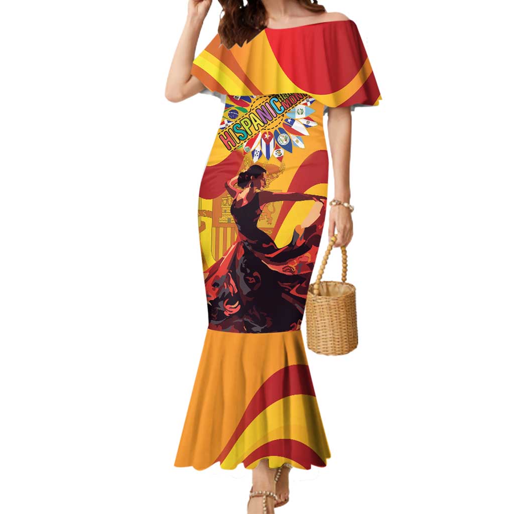 Hispanic Heritage Month Mermaid Dress Espana Flamenco - Wonder Print Shop